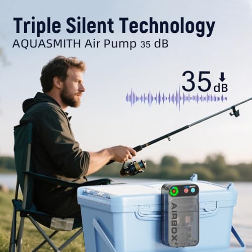 Image of Live Bait Aerator,Ultra-Long Battery Life,Rechargeable Aquarium Air Pump 3w /24GPH(1800mAh Single Hole) IPX4 Magnetic Charging Design,Suitable for Fishing Enthusiasts,with Hose and Stone