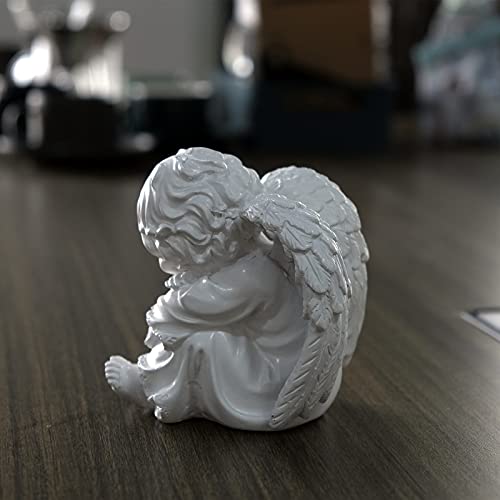Asng Cherubs Angels Resin Garden Statue Figurine , Adorable Angel Sculpture Memorial Statue thumb #4