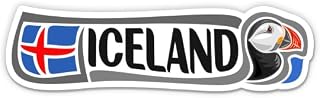 Squiddy Iceland Country Flag Travel Souvenir - Vinyl Sticker Decal for Phone, Laptop, Water Bottle (3.5" Wide)
