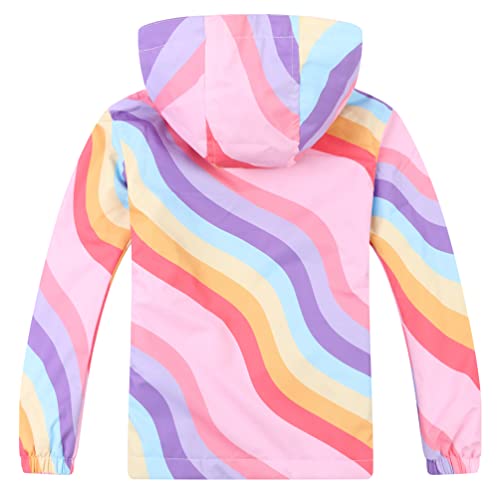 Image of Jingle Bongala Kids Waterproof Rain Jackets Lightweight Raincoats Fleece & Knitted Lining Hooded Windbreaker for Boys Girls