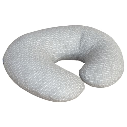 The Moon Brand Bamboo Moms Feeding Pillow-45 x 55 x 18 cm: Ultimate Breastfeeding Support and Comfort for Mom and Baby - Hypoallergenic Perfect Newborn Essential- -Grey