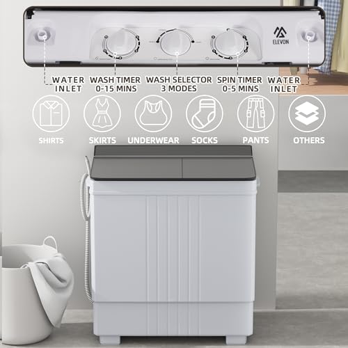 Compact Portable Washing Machine for Apartments, Dorms, and RVs