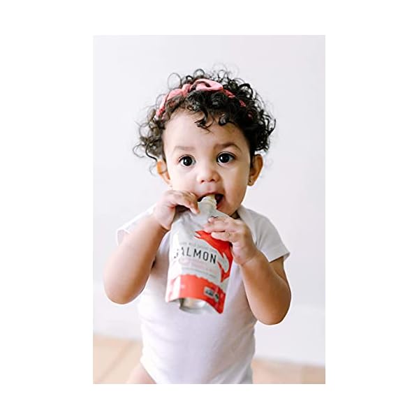 Serenity-Kids-Baby-Food-Pouches-Wild-Caught-Coho-Salmon-with-Organic-Butternut-Squash-and-Beets-For-6-Months-35-Ounce-Pouch-6-Pack Serenity Kids 6+ Months Baby Food Pouches Puree Made With Ethically Sourced Meats & Organic Veggies | 3.5 Ounce BPA-Free Pouch | Wild Caught Salmon, Butternut Squash, Beet | 6 Count