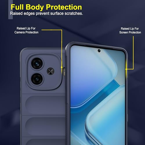 Image of amazon basics Back Case Cover for iQOO Neo 10R | Compatible for iQOO Neo 10R Back Cover | Liquid Silicon Magic Case with Camera Protection | Sapphire