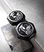 Mens Black Hex Nut Stud Earrings with Charcoal Crystal - Unisex Post Earrings, Hardware Jewelry