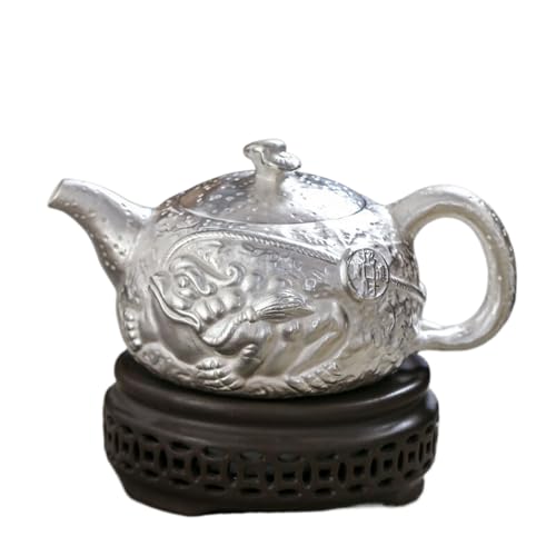Service à thé chinois Kungfu en porcelaine d'argent, cadeau idéal aînés