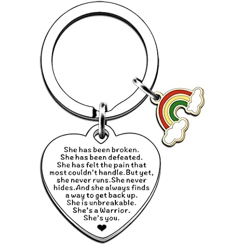 JMIMO Cancer Survivor Gifts Cancer Fighter Anti-Cancer Strong Recovery Belief Addiction Recovery Keyring Gift Inspirational Gifts for Women Girls Christmas Halloween Birthday Gifts Cover