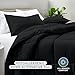 Bare Home Comforter Set - Queen Size - Ultra-Soft - Goose Down Alternative - Premium 1800 Series - All Season Warmth (Queen, Black)