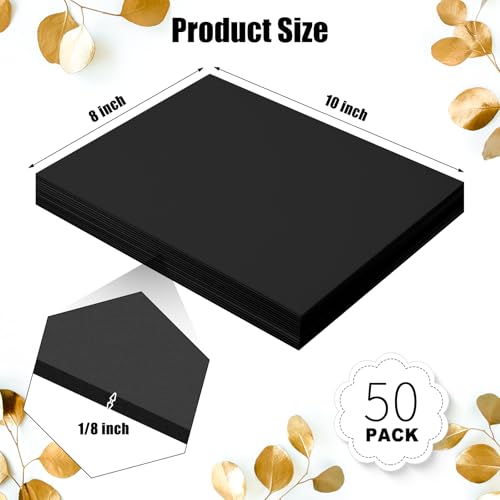 Image of Frienda 50 Pack Foam Board 12 X 16 Inch Black for School Art Projects | Rigid Foam Core Double Sided Surface, Lightweight for School Projects Crafts Presentations Office Displays Wedding Artwork
