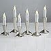 LED Taper Candle Lights - 6 Pack, 5 inch White Plastic Flameless Candles, Battery Operated, Warm White Flickering Flames, Window Decoration - Remote and Batteries Included
