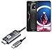 BoxWave Cable Compatible with ZTE Nubia Red Magic 7 Pro - SmartDisplay Cable - USB Type-C to HDMI (6 ft), USB C/HDMI Cable - Jet Black
