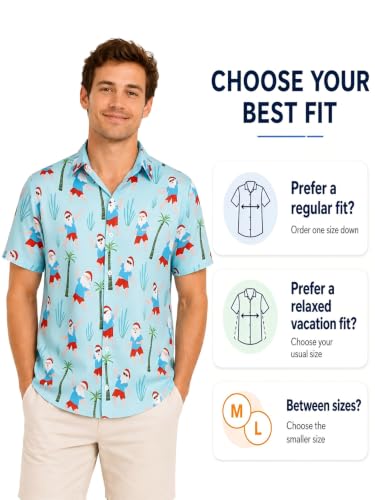 Image of Yoimira Hawaiian Shirts for Men, Print Mens Casual Short Sleeve Button Down Shirts Floral Aloha Beach Shirt