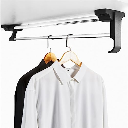 Barra extraíble para Armario - Perchero extraíble para Pantalones, Barra Ajustable de Acero de 25-50 cm para Almacenamiento de Ropa, riel extraíble para Colgar Ropa, para Guardar Pantalones