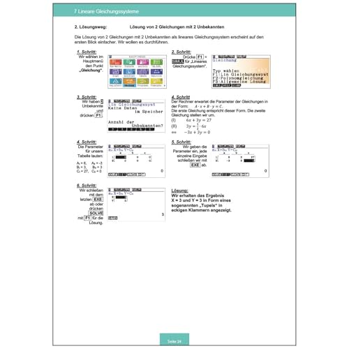 CALCUSO Fachbuch für den Casio fx-CG50-92 Seiten in DIN A4 - Schnelleinstieg mit Anwendungsbeispielen und Aufgaben