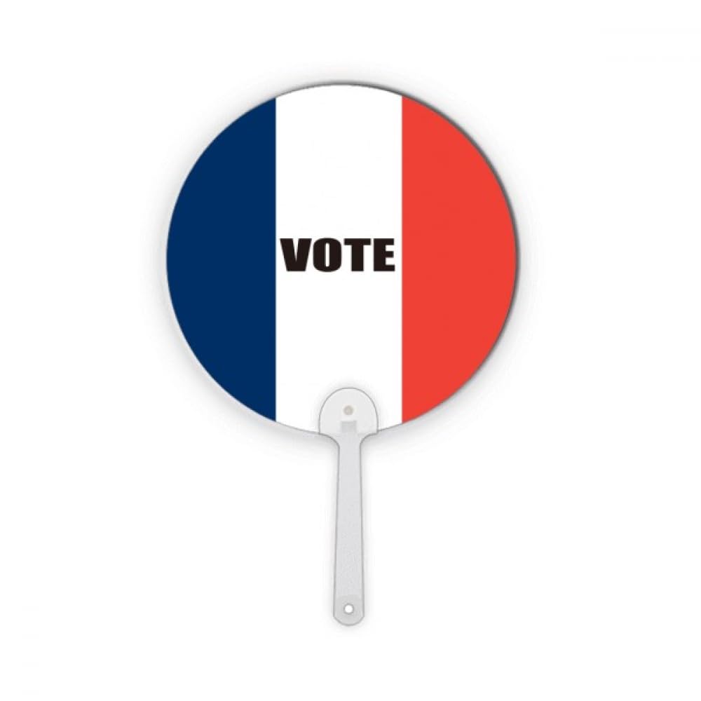 Drapeau de la France rond en plastique pour élections et décoration d'événement citoyen