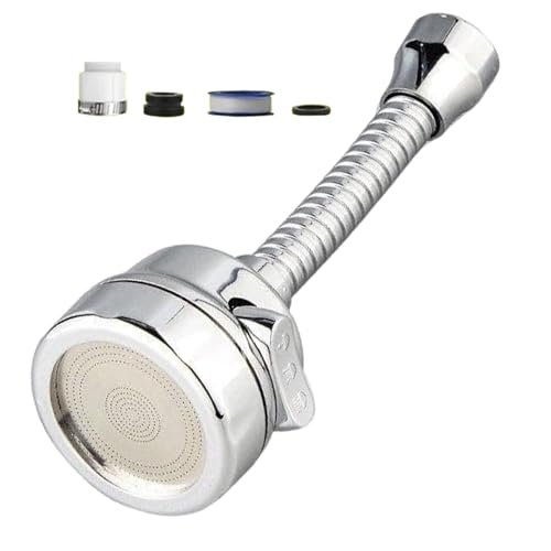 Aeratore per lavello da cucina, girevole a 360 gradi, attacco spruzzatore per rubinetto, 3 modalità, ugello anti-schizzi per rubinetto del lavello della cucina, tubo di prolunga del rubinetto