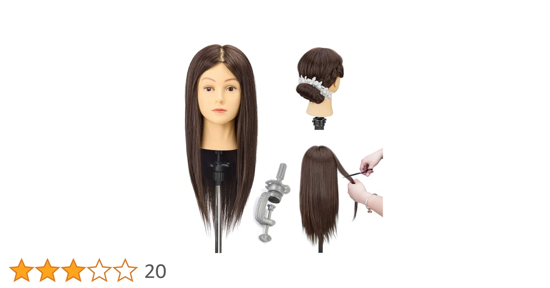 Amazon.co.jp: Neverland Beauty ヘアマネキン 練習用 頭囲16