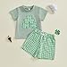 St Patricks Day Baby Boy Outfit Short Sleeve T Shirt Shorts Toddler Infant Spring Summer Clothes (A Green, 18-24 Months)