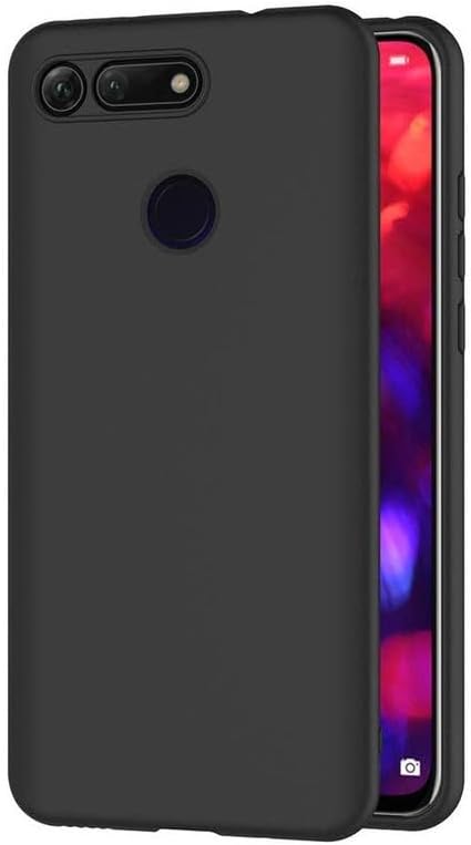 OneLike Shockproof Soft Slim Flexible Protective Case Cover Matte TPU Back Cover for Honor View 20 - (Silicone, Black)