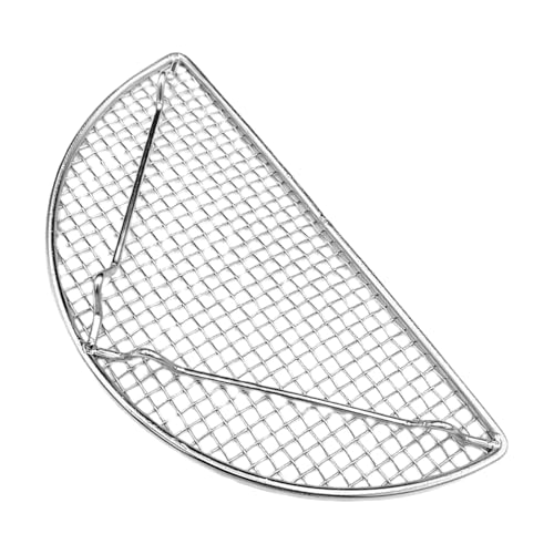 Rejilla de drenaje para productos horneados, rejilla semicircular de acero inoxidable, apta para lavavajillas, antiadherente, soporte semicircular para horno, parrilla, bandeja de horno