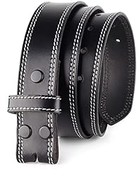 Black With Double White Stitching