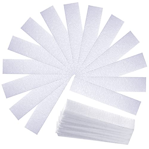 200 Pieces Eyebrows Wax Strips Hair Removal Wax Paper Facial Waxing Strips Epilating Waxing Pads for Women Girls Men Eyebrow Body Face Arms Lip, 0.4 x 2.4 Inches, White (200 Pieces)