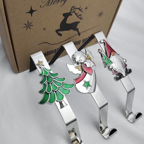 Christmas-Stocking-Holders-Set-of-6-Christmas-Stocking-Holders-for-Mantle-Set-of-6-Fireplace-Stocking-Hangers-6-Pack-Stocking-Stand-Farmhouse-Rustic-Xmas-Decorations-for-Home-Indoor Christmas Stocking Holders Set of 6 Christmas Stocking Holders for Mantle Set of 6 Fireplace Stocking Hangers 6 Pack Stocking Stand Farmhouse Rustic Xmas Decorations for Home Indoor