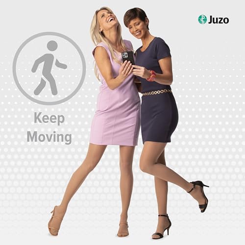 Image of Juzo Naturally Sheer 2100 Knee-High 15-20mmHg Closed Toe Compression Stocking, Regular