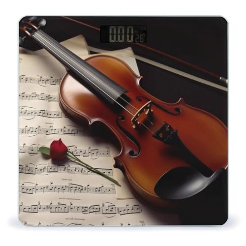 Báscula Digital de Baño con Diseño Partitura Violín 400lb miniatura 1