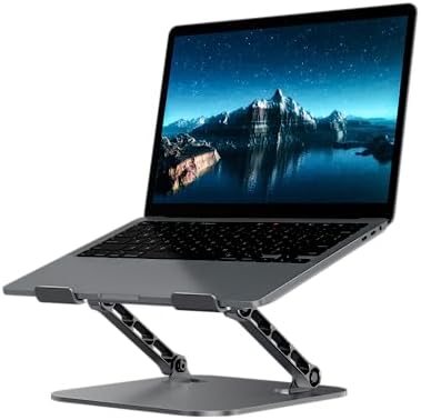 MCHOSE Laptop Stand, Portable Laptop Riser for 15.6inch Laptops, Adjustment Laptop Stand for Desk, Compatible with MacBook All Laptops Computer 10-16", Grey