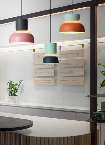 Iluminación colgante macaron moderna y lámparas decorativas de techo para restaurante 4
