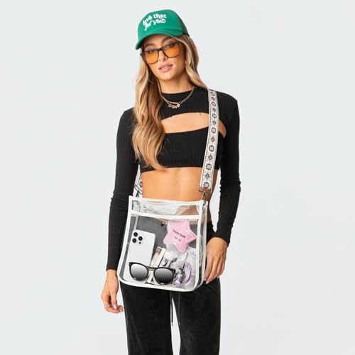 Image of Bluome Clear Bag for Stadium Events 12x12x6, Clear Purses Stadium Bag Crossbody Purses for Concerts Football Games Travel