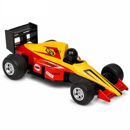 Image of PLUSPOINT F1 Racing Diecast Metal Car | Pull Back Formula Racing Car Model with Alloy Body | Mini Collectible High-Speed Racing Vehicle Toy for Kids Boys & Girls Age 3+