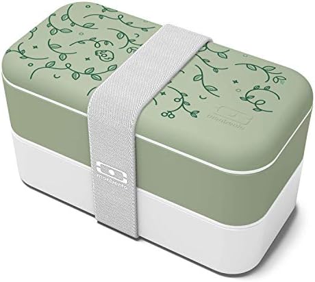 monbento - MB Original English Garden bento Box - 2 Tier Leakproof Lunch Box for Work/School Lunch Packing and Meal prep - BPA Free - Food Grade Safe Food containers