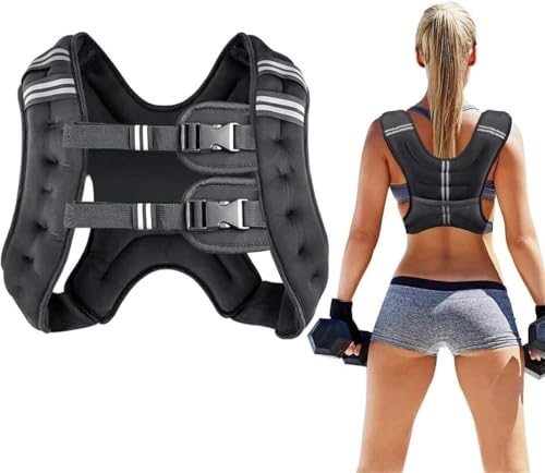 Venbytech for Weighted Vest for Women and Men 8 12 16 20 25 30 Lbs 8lbs, Black
