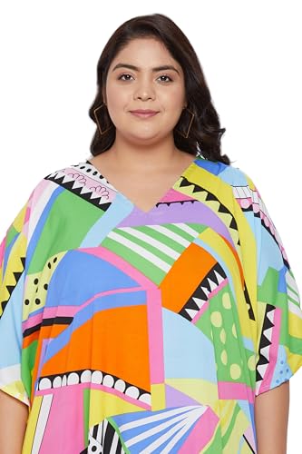 Image of Oussum Women Kaftan Plus Size Polyester Summer Lightweight Caftan Swimsuit Cover Ups Maxi African Mumu Lounge House Dress