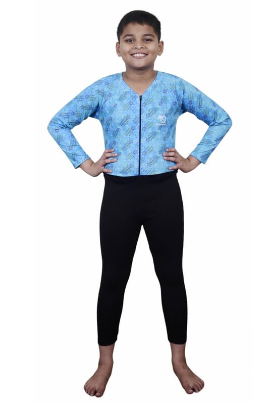 Aqua HolicSpandex Multipurpose Wear for Swimming I Skating | Diving I Cycling I Aerobics | Gymnastics for Boys Black