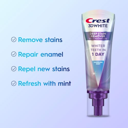 Crest 3DWhite Brilliance Deep Stain Remover Dazzling Mint Toothpaste - 3.1oz - image 2