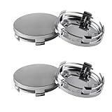 60mm Silver Wheel Center Caps 4 Pcs ABS Plastic Hub Caps OD 2.36 Inch ID 2.2 Inch Universal Snap-in Center Covers Polished Vehicle Rim Hub Caps Accessories Replacement for Most Cars