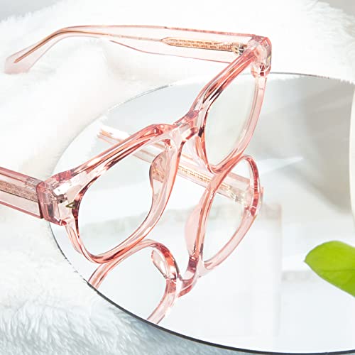 Image of VISOONE Square TR90 Blue Light Blocking Glasses with Anti Glare Computer Glass Woman and Men SAGE