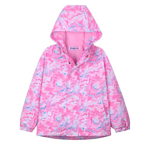 Image of WELAKEN Fleece lined Jackets with Water-Resistance Frabic for Kid's & Toddler II Girl's Rain Jacket & coats