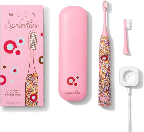 Brosse à dents électrique rechargeable MOON avec étui de voyage et 5 modes