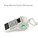 ZLMC Metal Rhinestone Lanyard Whistle Bling Crystal Loud Sound with Chain Whistle for Coaches, Referee, Lifeguard, Emergency, Sports, Adults