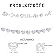 Silberhochzeit Deko, 2-Teilige Buchstaben- Und Herzen-Girlande Für Silberhochzeit, Silberhhochzeit Girlande Deko Glitzer Alles Gute Zur Silberhochzeit Banner Papier Hänge Dekoration Für Silberhochzeit