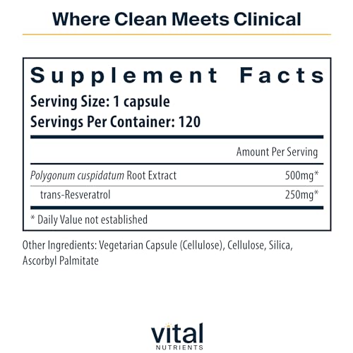 image for Vital Nutrients Resveratrol | Ultra High Potency Antioxidant | Trans R
