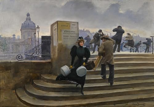 Tableaux Modiste Sur Le Pont Des Arts Jean Béraud impression sur toile 60x90cm