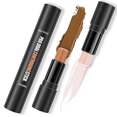 Contour Stick, 2 in 1 Body Face Highlighter Stick and Shading Sticks, Double-end Contour Concealer Highlighter Stick Contour Stick Foundation Cream Makeup(01)