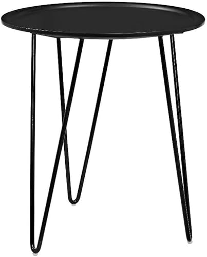 Modway Digress Mid-Century Mesa Redonda con patas de horquilla en negro