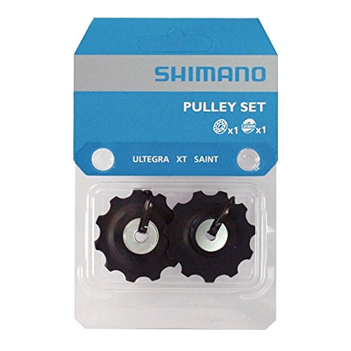 Shimano Schaltröllchen Set - 2 Stück - 9 fach, XT, Ulterga, Saint, Y-5X998150, Schwarz/Silber