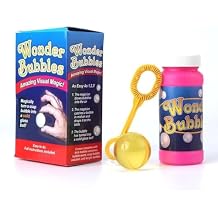 MilesMagic Magicians Wonder Bubbles Gimmick | Visually Turn Soap Bubble Into Solid Glass Ball Illusion | for Real Close Up Street or Stage Magic Trick, Yellow